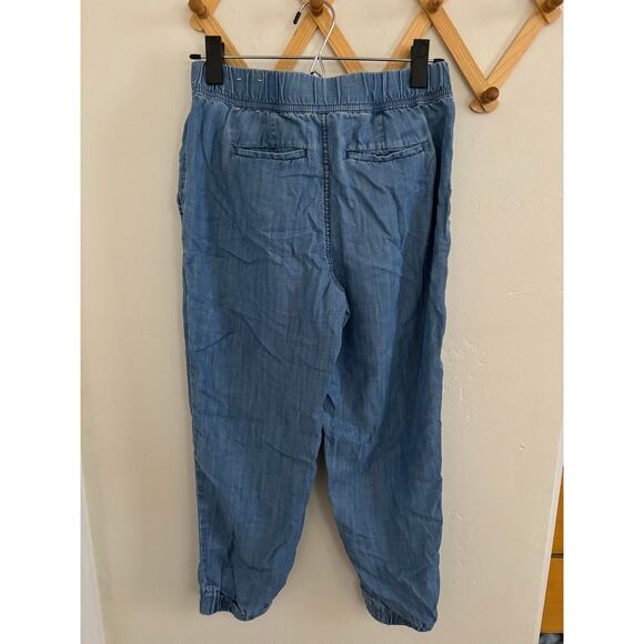 Talbots Pants Women's 2 Blue Jogger Weekend Wash High Rise Pockets Elastic Waist - Picture 7 of 11